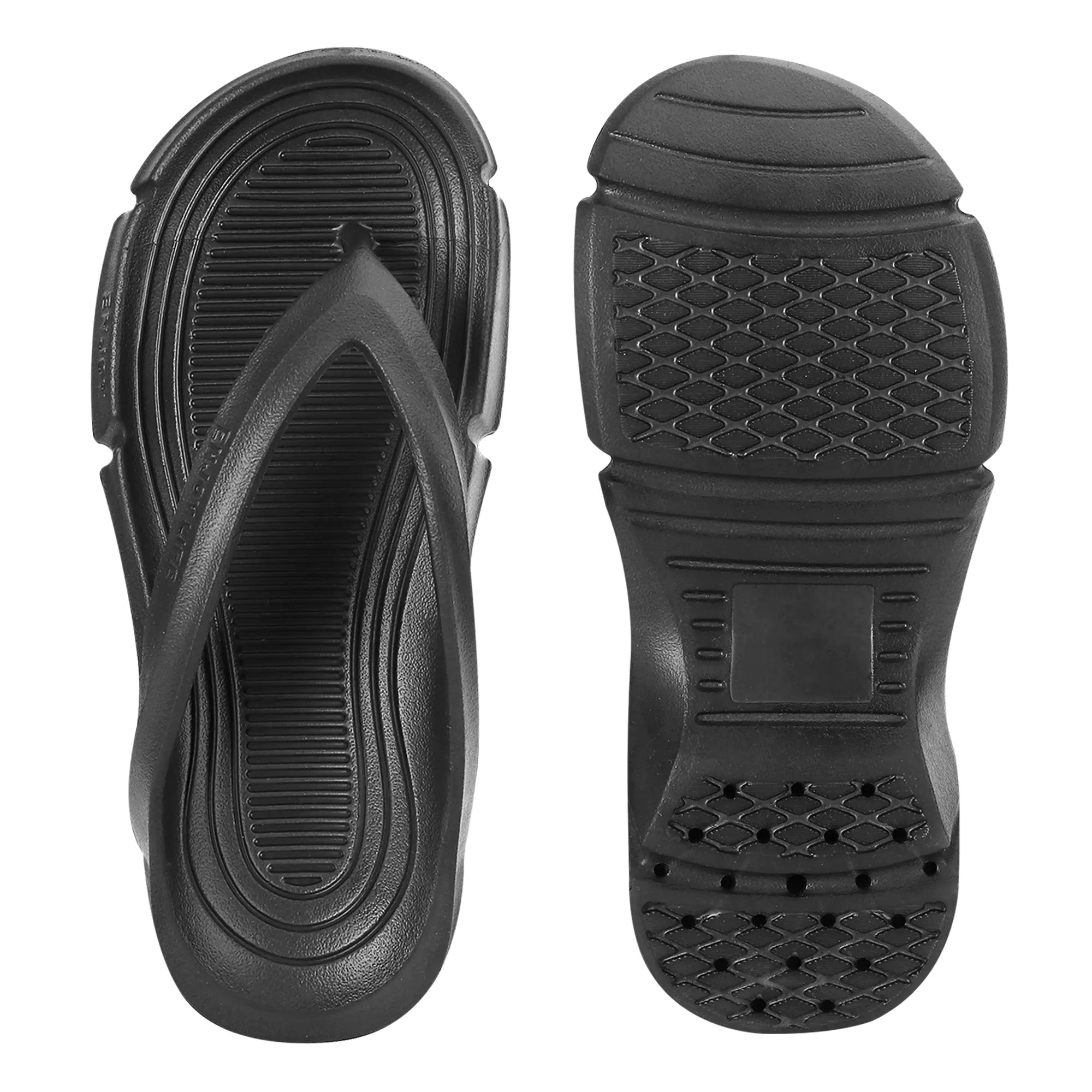 Tomsy Choice Stylish Black Thong Flip Flops for Daily Wear