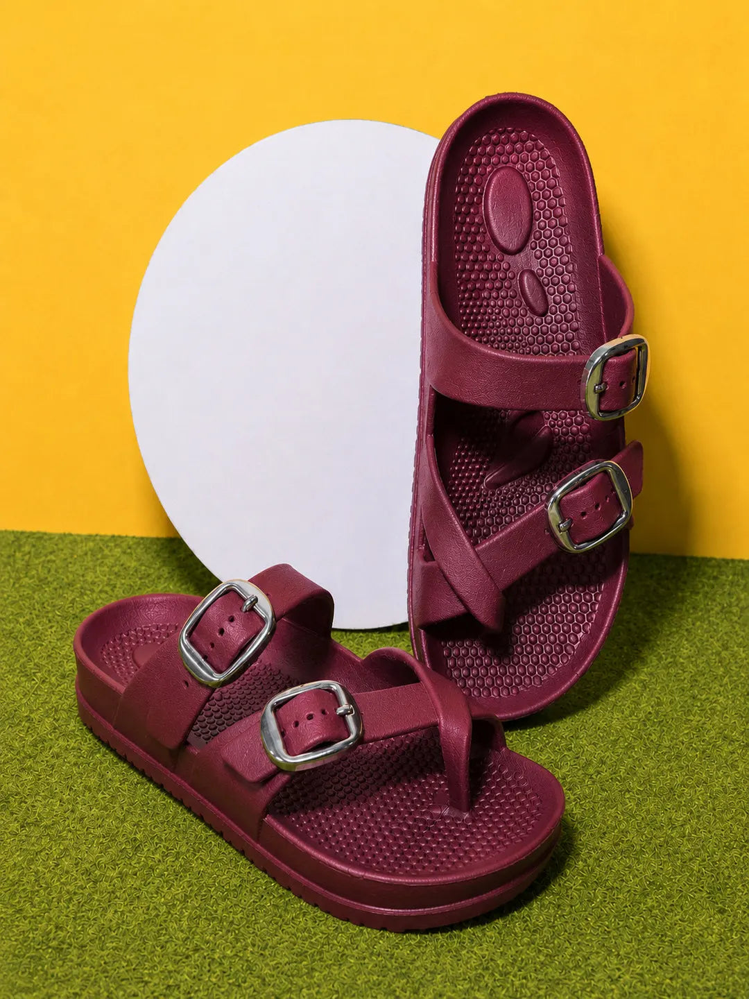 Tomsy Choice EVA Slip-On Casual Sandals for Women | Lightweight Comfortable Daily Wear Flats