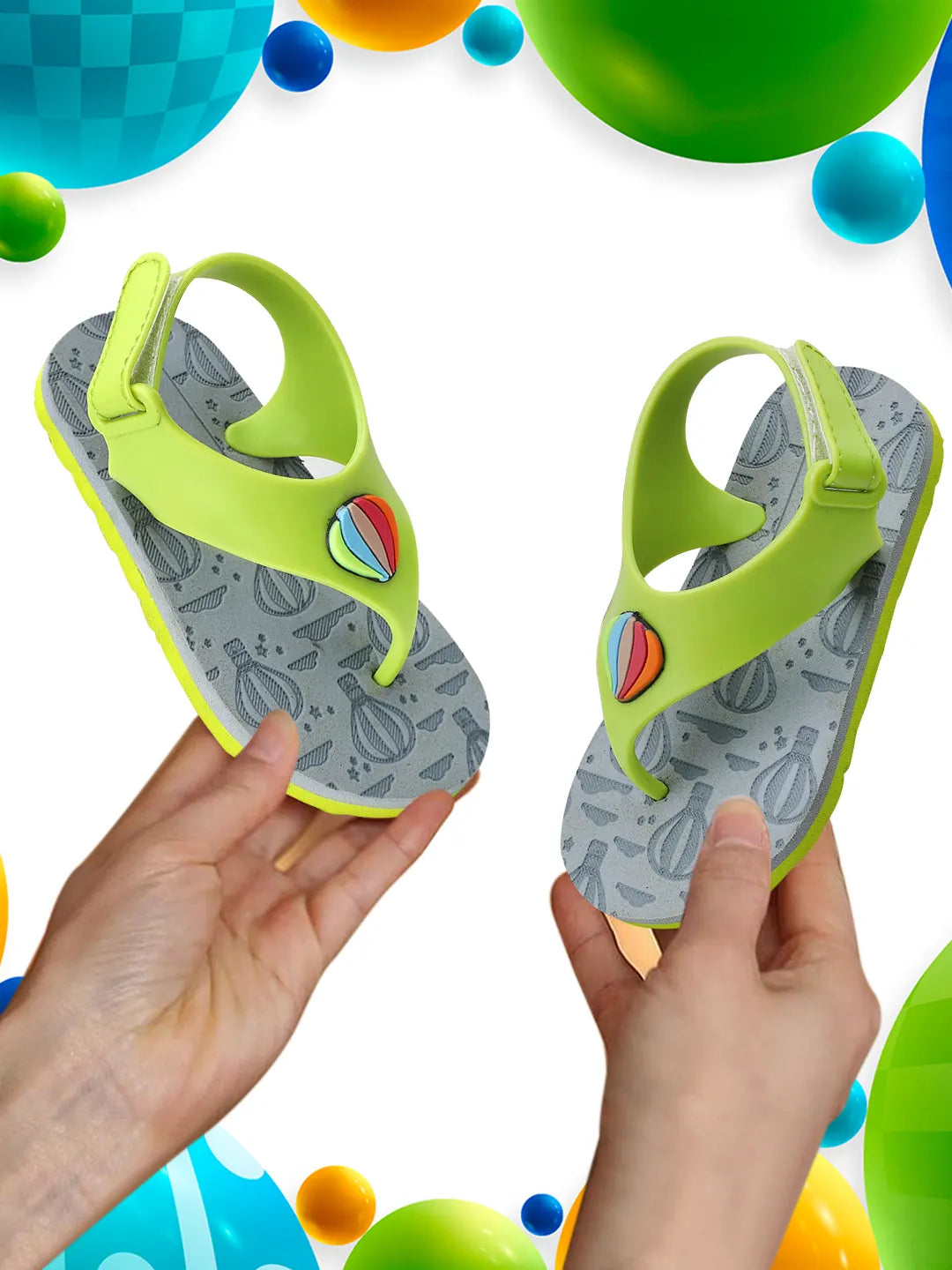 Tomsy Choice Green EVA Sole PVC Rubber Strap Unisex Flip-Flops & Slippers for Boys and Girls – Lightweight, Comfortable & Durable Casual Footwear