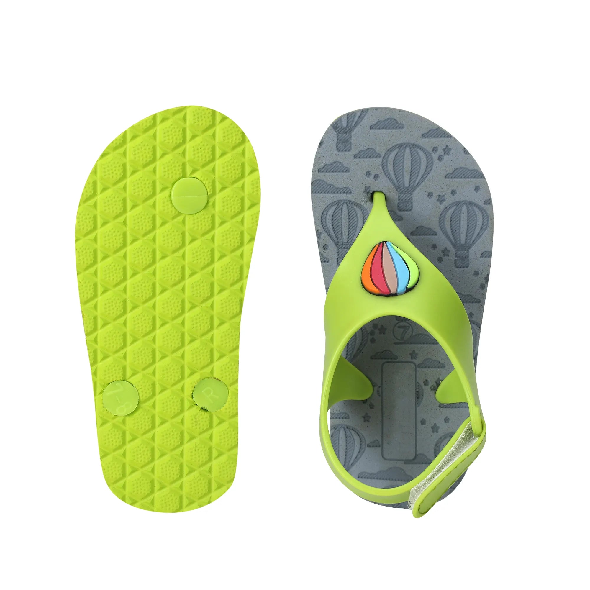 Tomsy Choice Green EVA Sole PVC Rubber Strap Unisex Flip-Flops & Slippers for Boys and Girls – Lightweight, Comfortable & Durable Casual Footwear