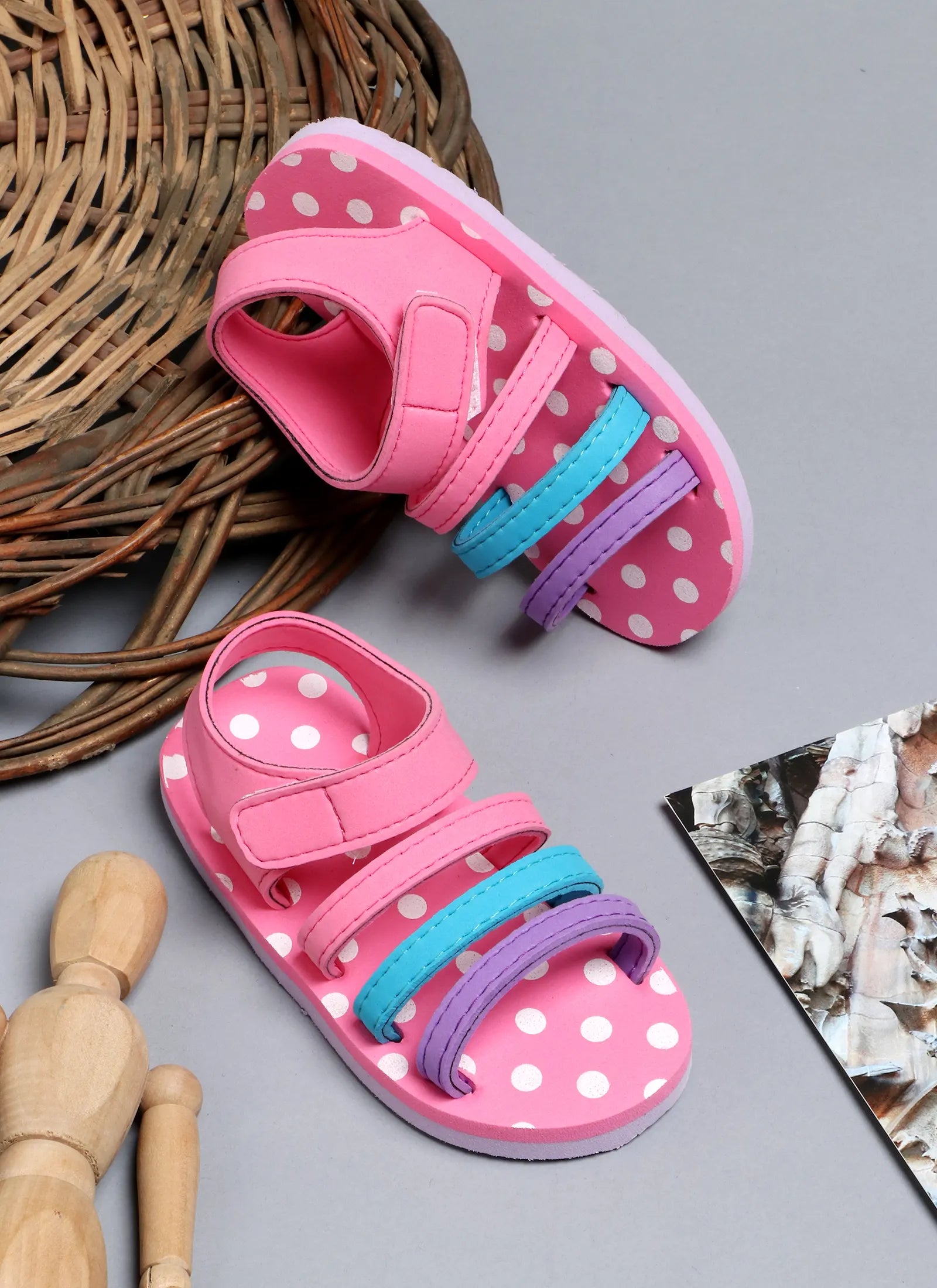 Tomsy Choice Pink EVA Sole PVC Rubber Strap Unisex Flip-Flops & Slippers for Boys and Girls – Lightweight, Comfortable & Durable Everyday Footwear
