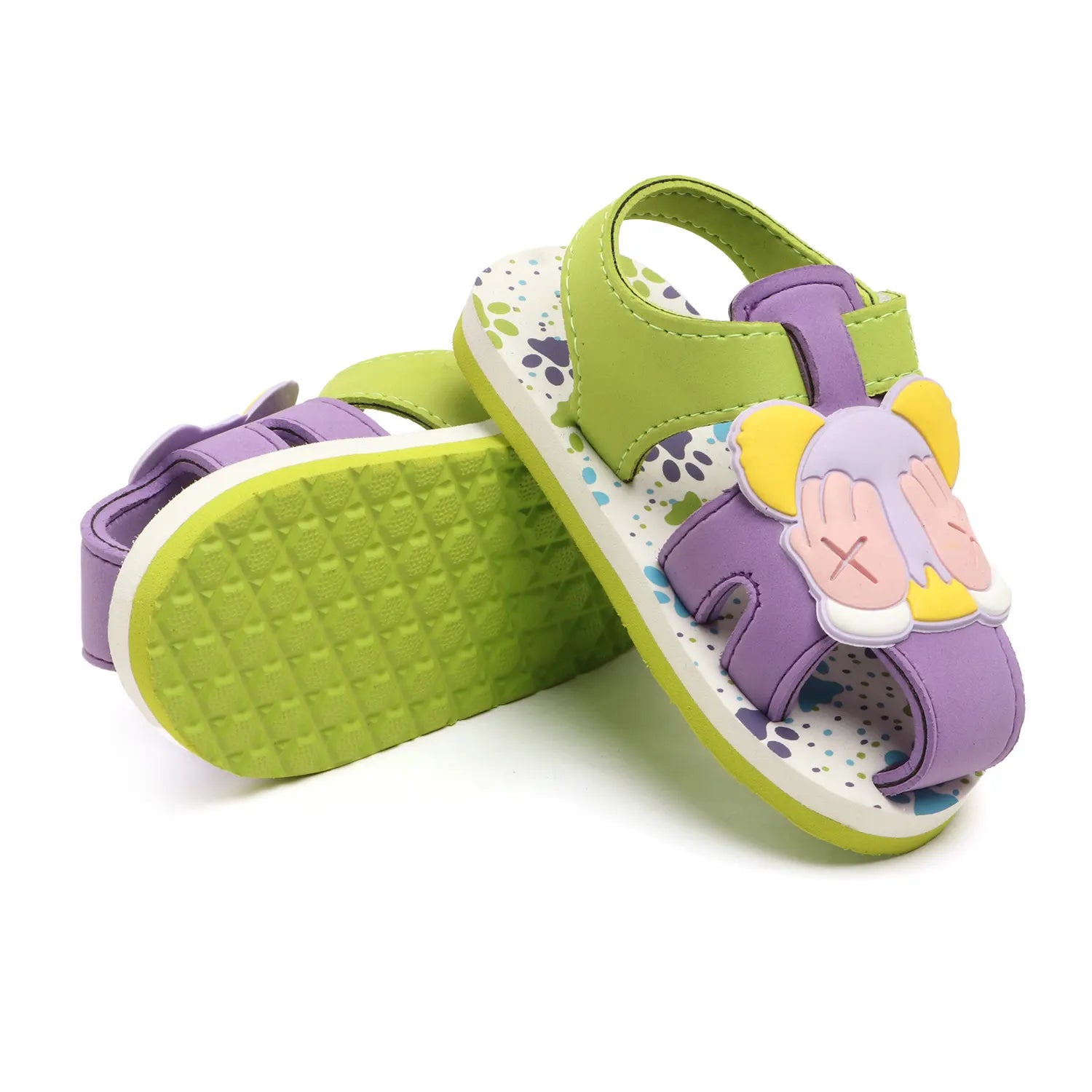 Tomsy Choice Green EVA Sole EVA Upper Kids Sandals for Boys and Girls | Lightweight, Comfortable, and Durable Summer Footwear