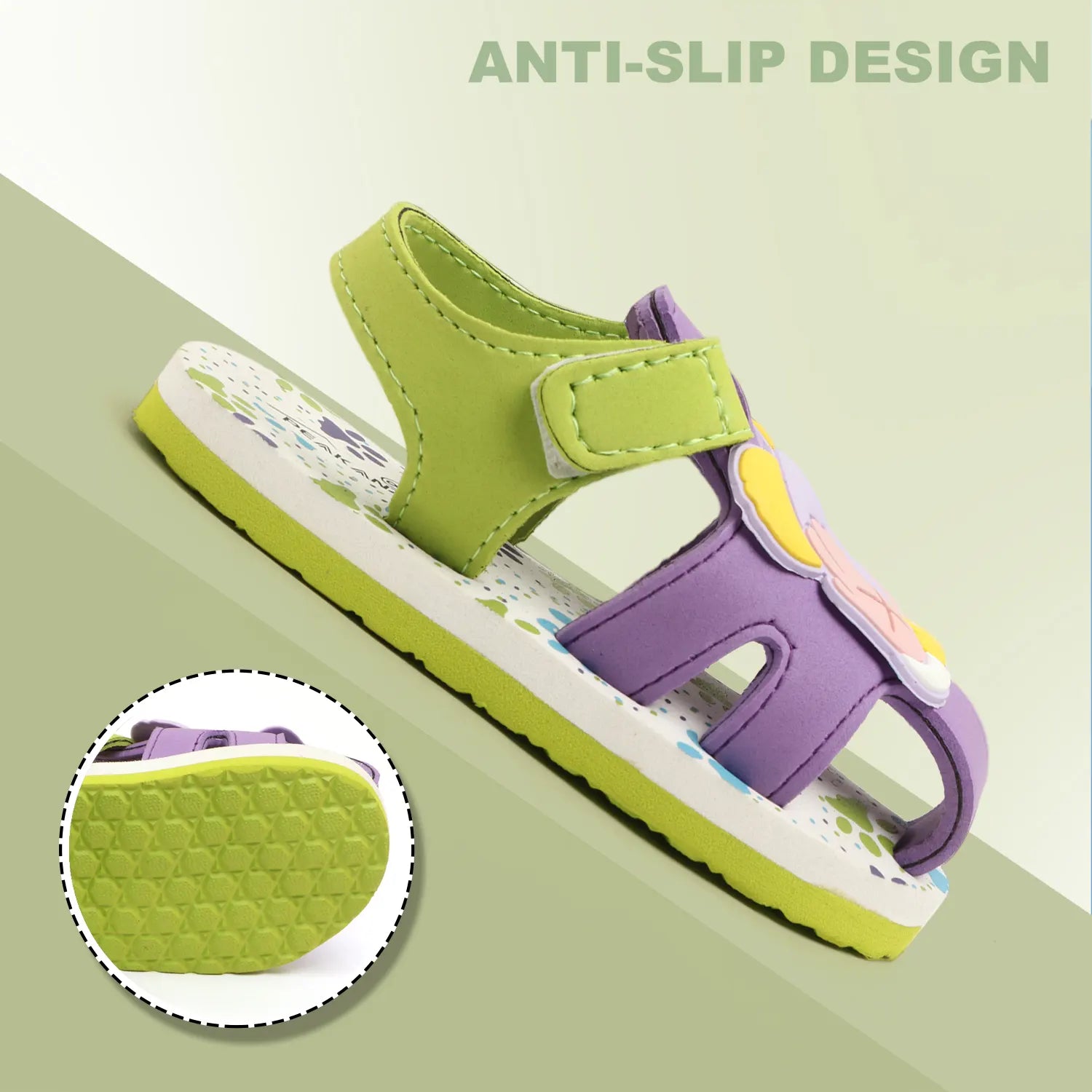 Tomsy Choice Green EVA Sole EVA Upper Kids Sandals for Boys and Girls | Lightweight, Comfortable, and Durable Summer Footwear