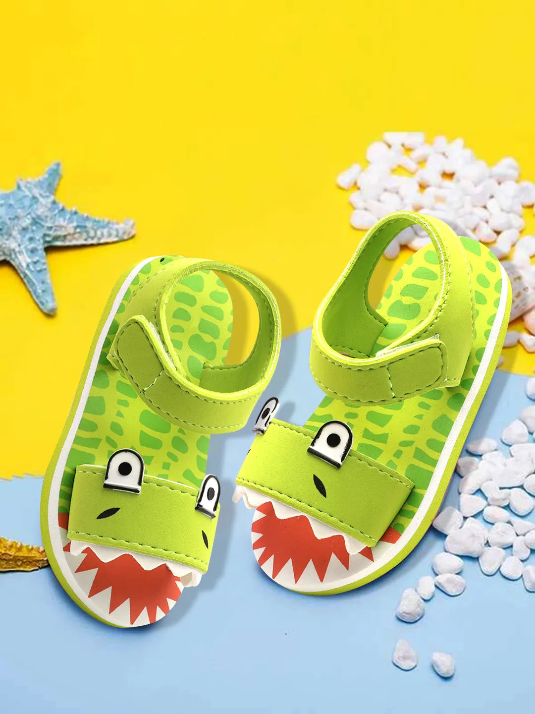 Tomsy Choice Green EVA Sole EVA Upper Kids Sandals for Boys and Girls | Lightweight, Comfortable & Waterproof Summer Footwear