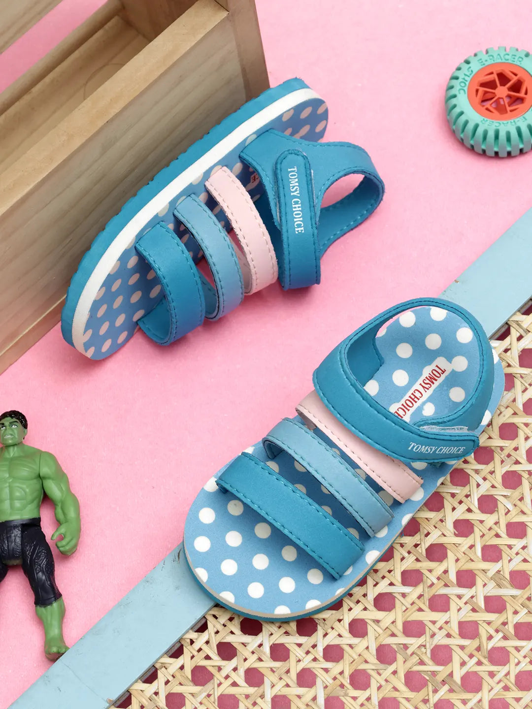 Tomsy Choice Blue EVA Sole EVA Upper Kids Sandals for Boys and Girls