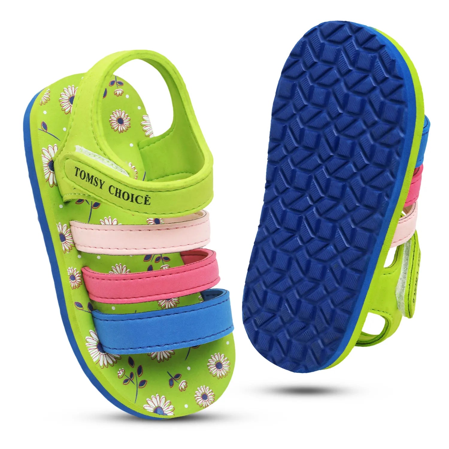 Tomsy Choice Green EVA Sole EVA Upper Kids Sandals for Boys and Girls