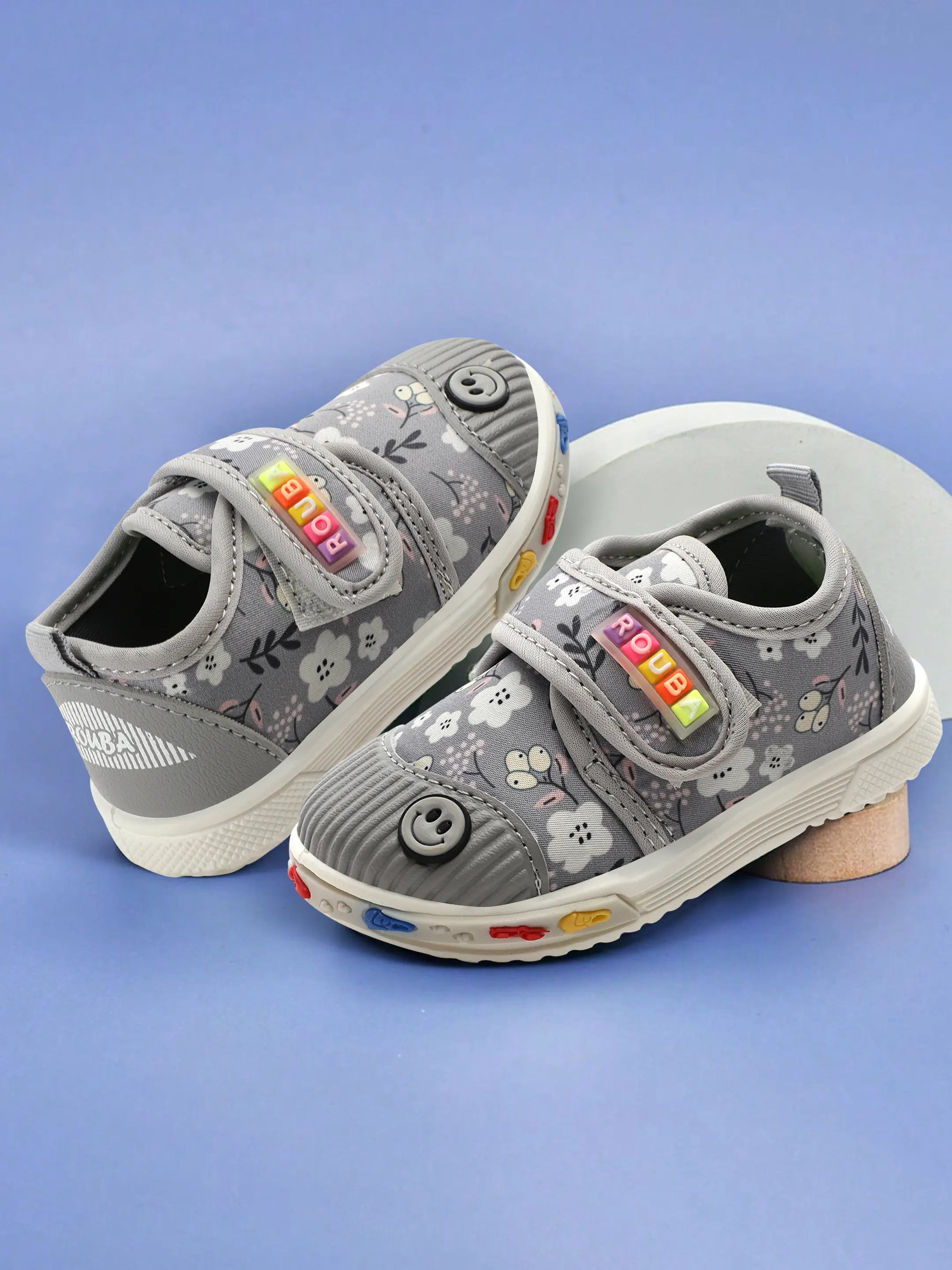 TOMSY CHOICE Grey PVC Sole Knitted Upper Lightweight Casual Shoes for Boys and Girls – Breathable, Flexible, and Stylish Everyday Footwear