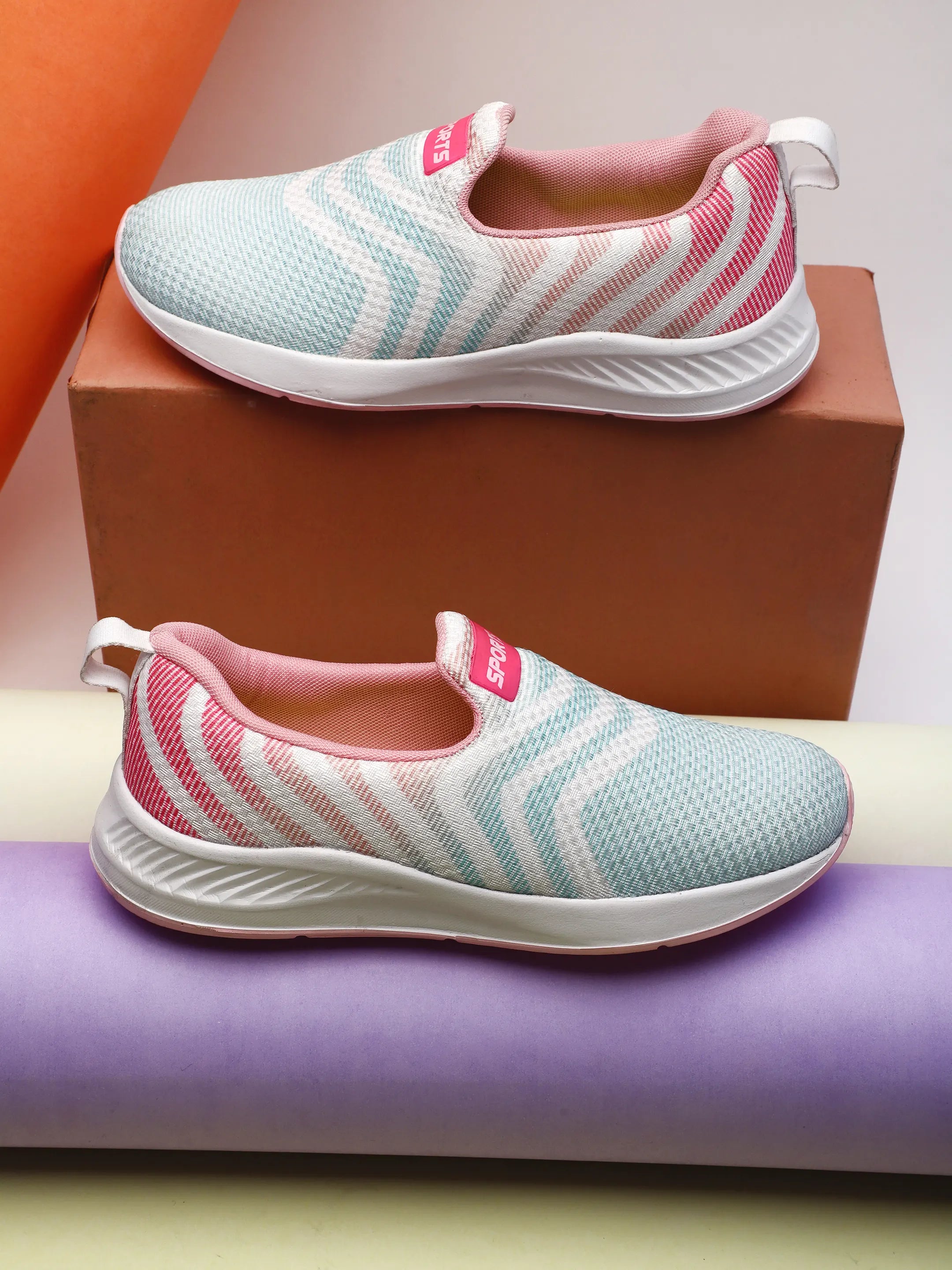 TOMSY CHOICE Women Sky EVA Running Shoes | Lightweight Comfortable Sports Shoes for Women | Breathable Walking & Gym Sneakers | Anti-Slip Casual Everyday Shoes