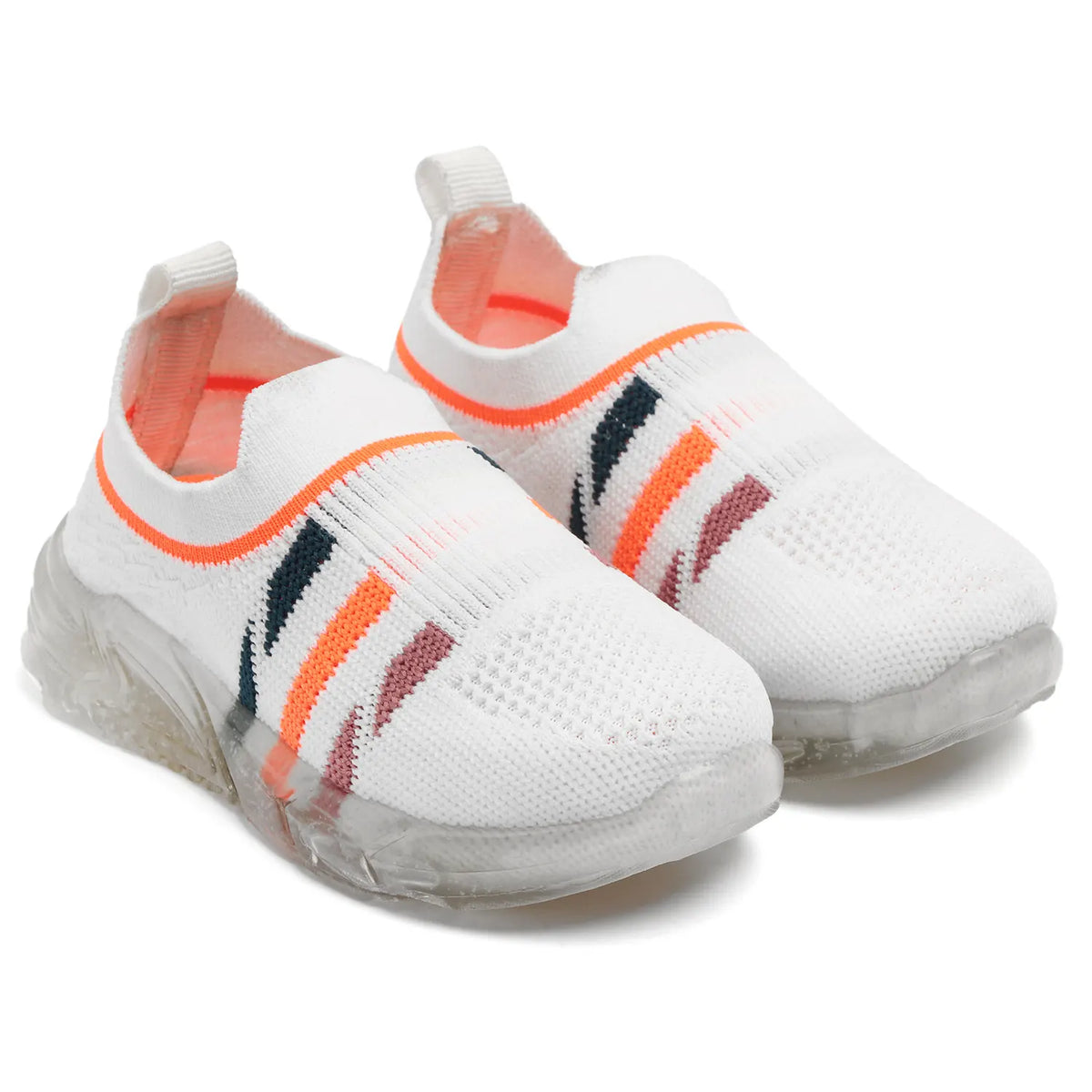 TOMSY CHOICE White PVC Sole & Premium Resin Upper Casual Kids Shoes for Boys and Girls – Lightweight, Durable & Stylish Everyday Wear