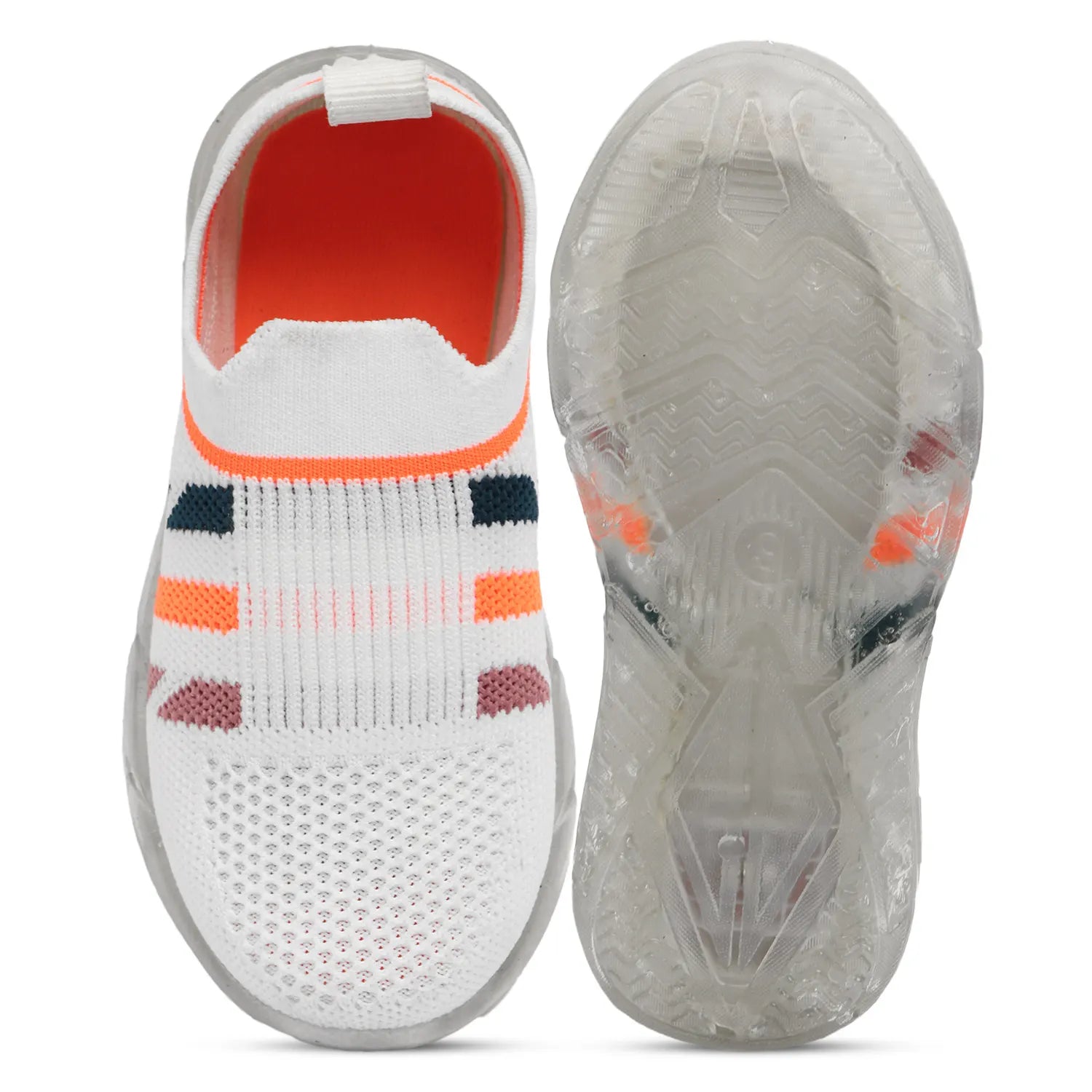 TOMSY CHOICE White PVC Sole & Premium Resin Upper Casual Kids Shoes for Boys and Girls – Lightweight, Durable & Stylish Everyday Wear
