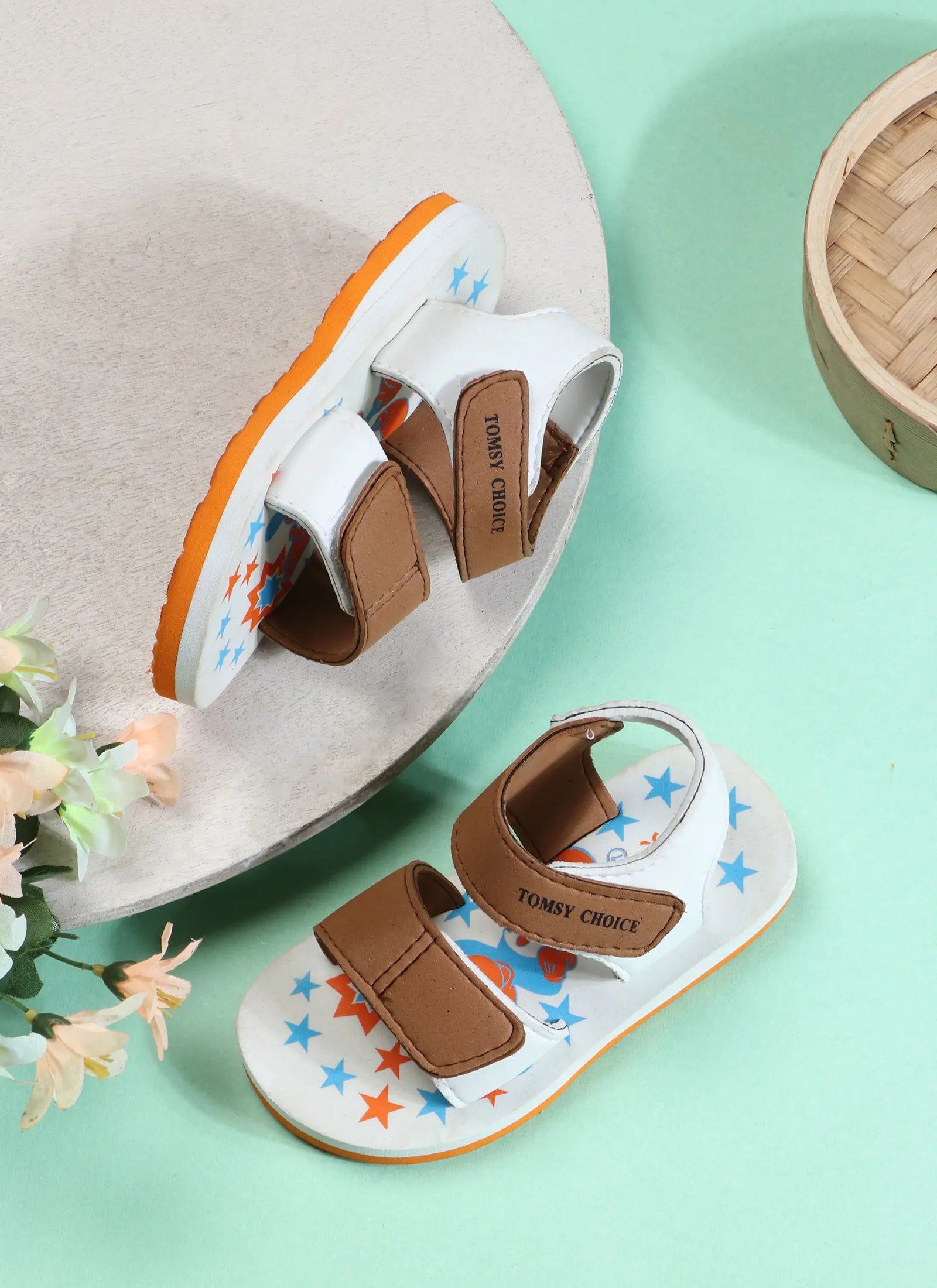 Tomsy Choice Brown Kids Sandals | Lightweight EVA Sole & EVA Upper Comfortable Footwear for Boys and Girls | Durable, Breathable & Stylish Daily Wear Sandals