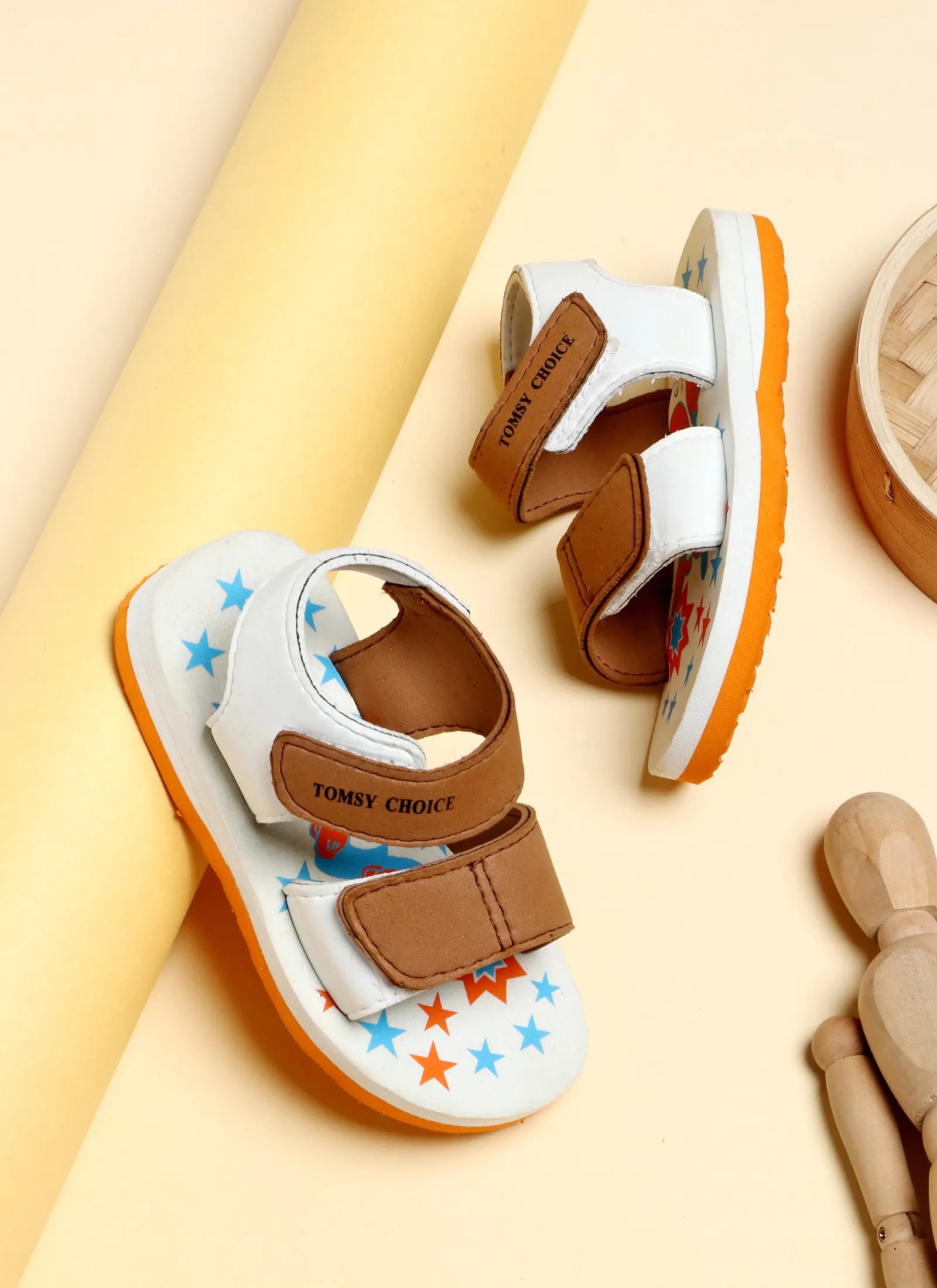 Tomsy Choice Brown Kids Sandals | Lightweight EVA Sole & EVA Upper Comfortable Footwear for Boys and Girls | Durable, Breathable & Stylish Daily Wear Sandals
