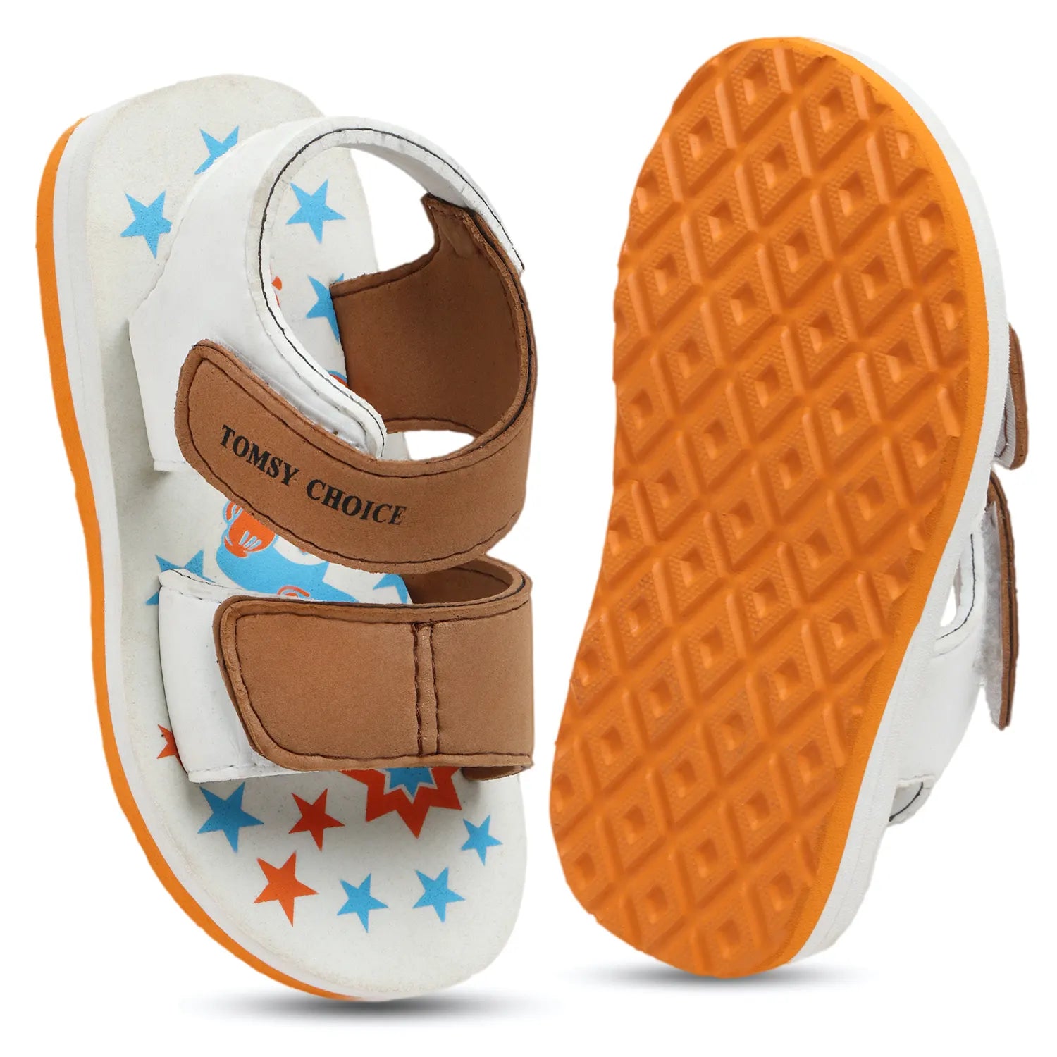 Tomsy Choice Brown Kids Sandals | Lightweight EVA Sole & EVA Upper Comfortable Footwear for Boys and Girls | Durable, Breathable & Stylish Daily Wear Sandals