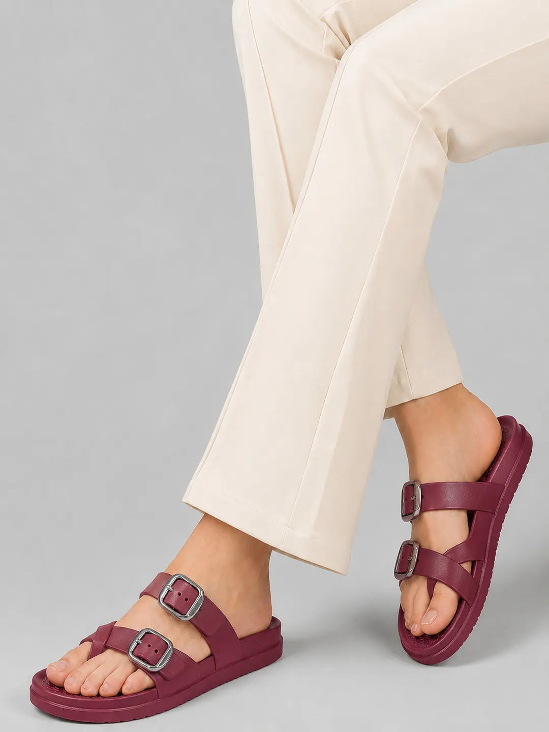 Tomsy Choice EVA Slip-On Casual Sandals for Women | Lightweight Comfortable Daily Wear Flats