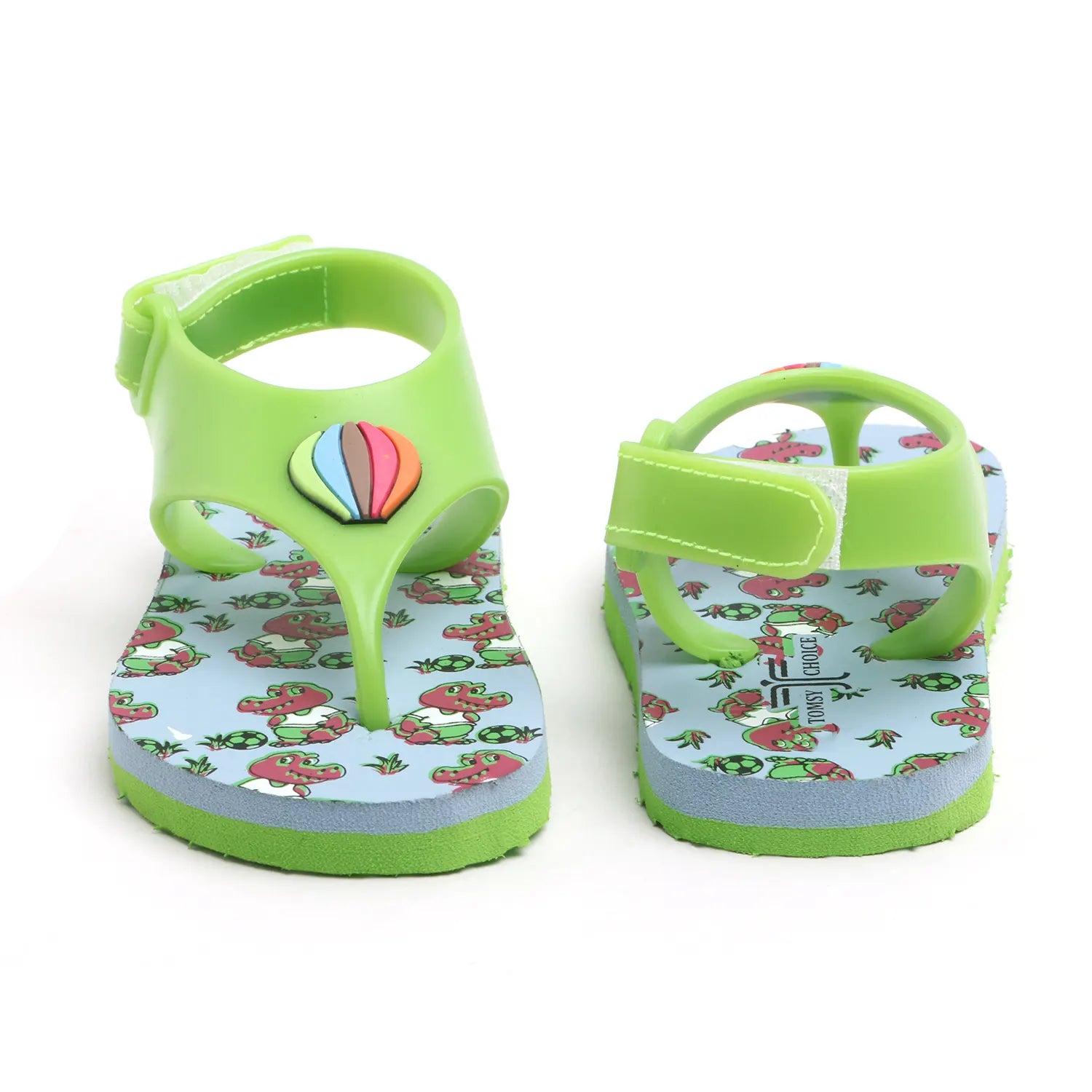 Tomsy Choice Green Kids Flip-Flops & Slippers | EVA Sole with PVC Rubber Strap | Lightweight, Comfortable & Durable Daily Wear Footwear for Boys and Girls