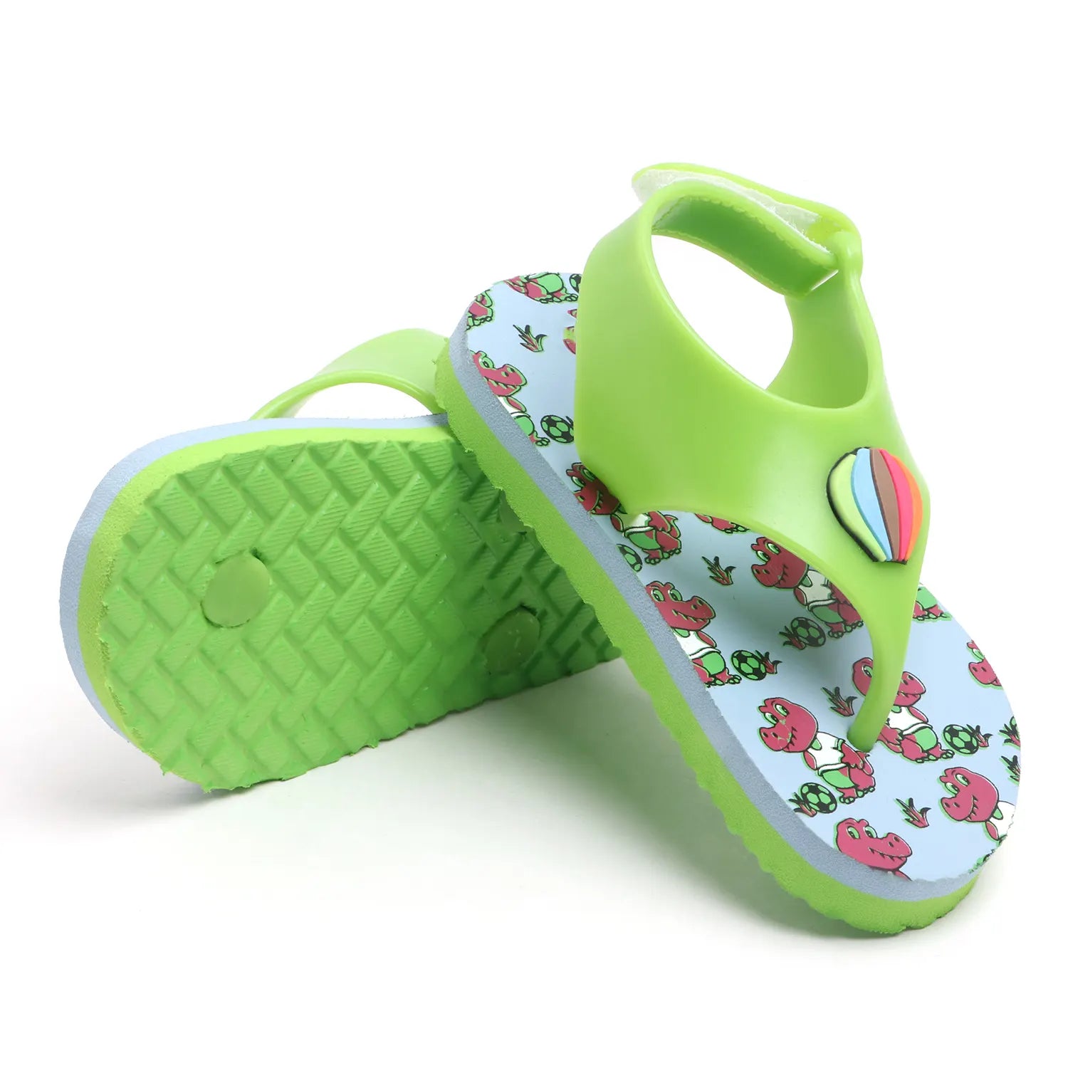 Tomsy Choice Green Kids Flip-Flops & Slippers | EVA Sole with PVC Rubber Strap | Lightweight, Comfortable & Durable Daily Wear Footwear for Boys and Girls