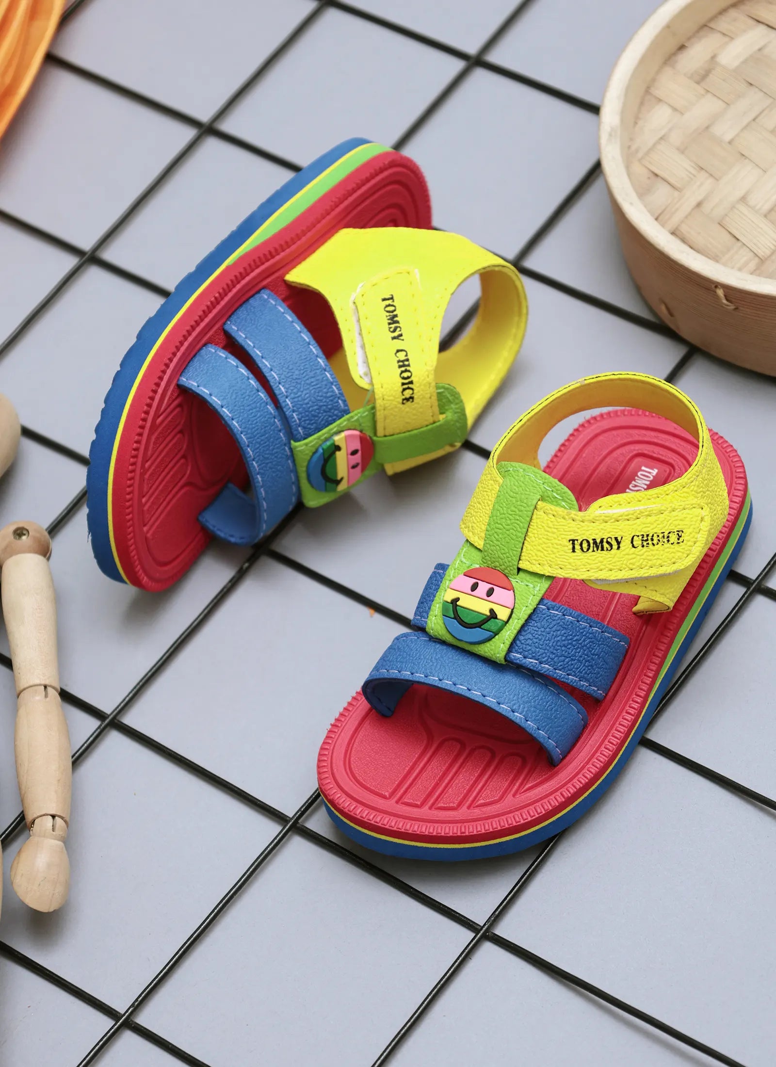 Tomsy Choice Red EVA Sole & EVA Upper Kids Sandals for Boys and Girls – Lightweight, Stylish & Comfortable Footwear Size
