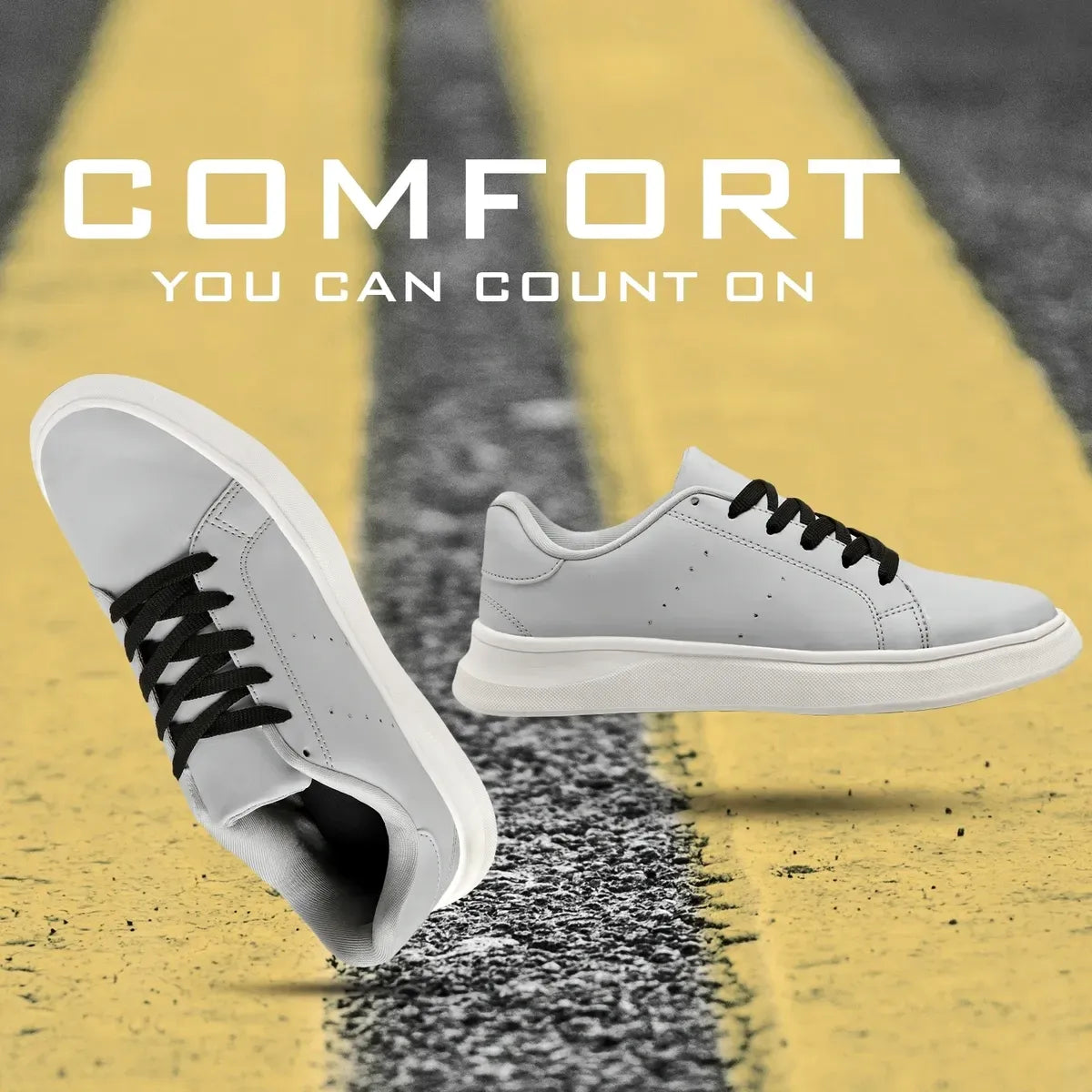 Tomsy Choice Grey Casual Sneakers for Men