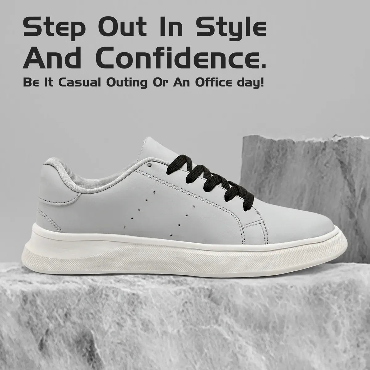 Tomsy Choice Grey Casual Sneakers for Men